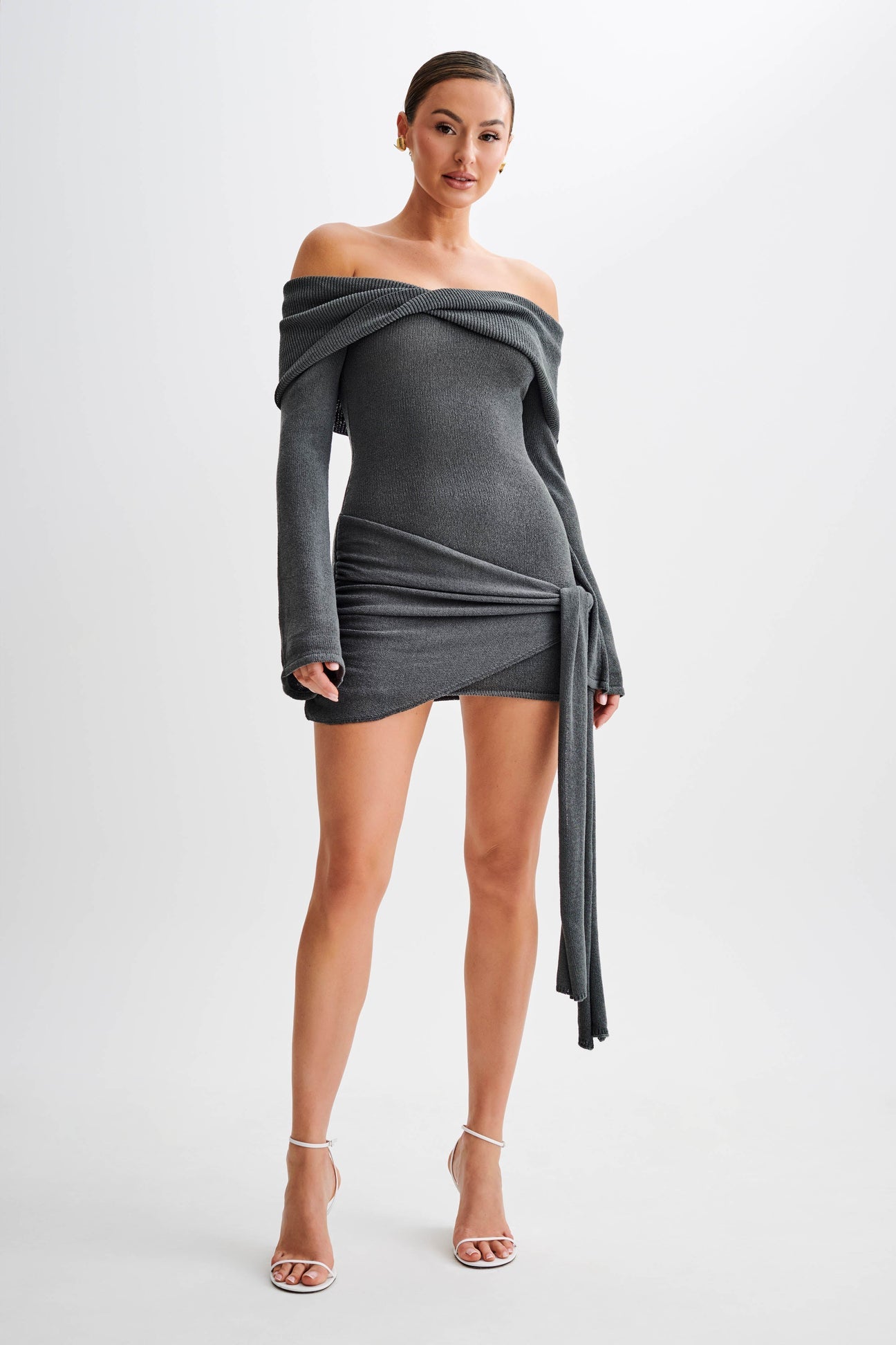 Camryn Tie Knit Mini - Charcoal