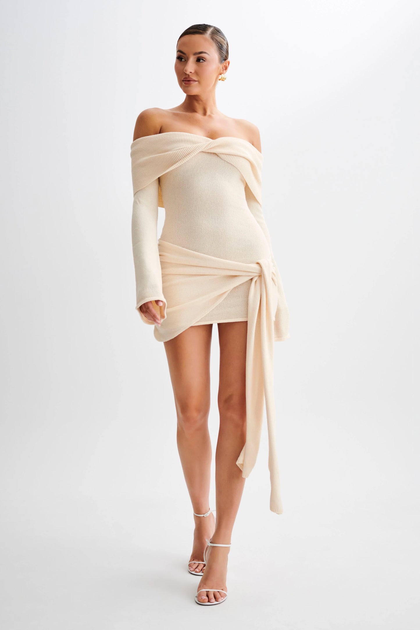 Camryn Tie Knit Mini - Cream