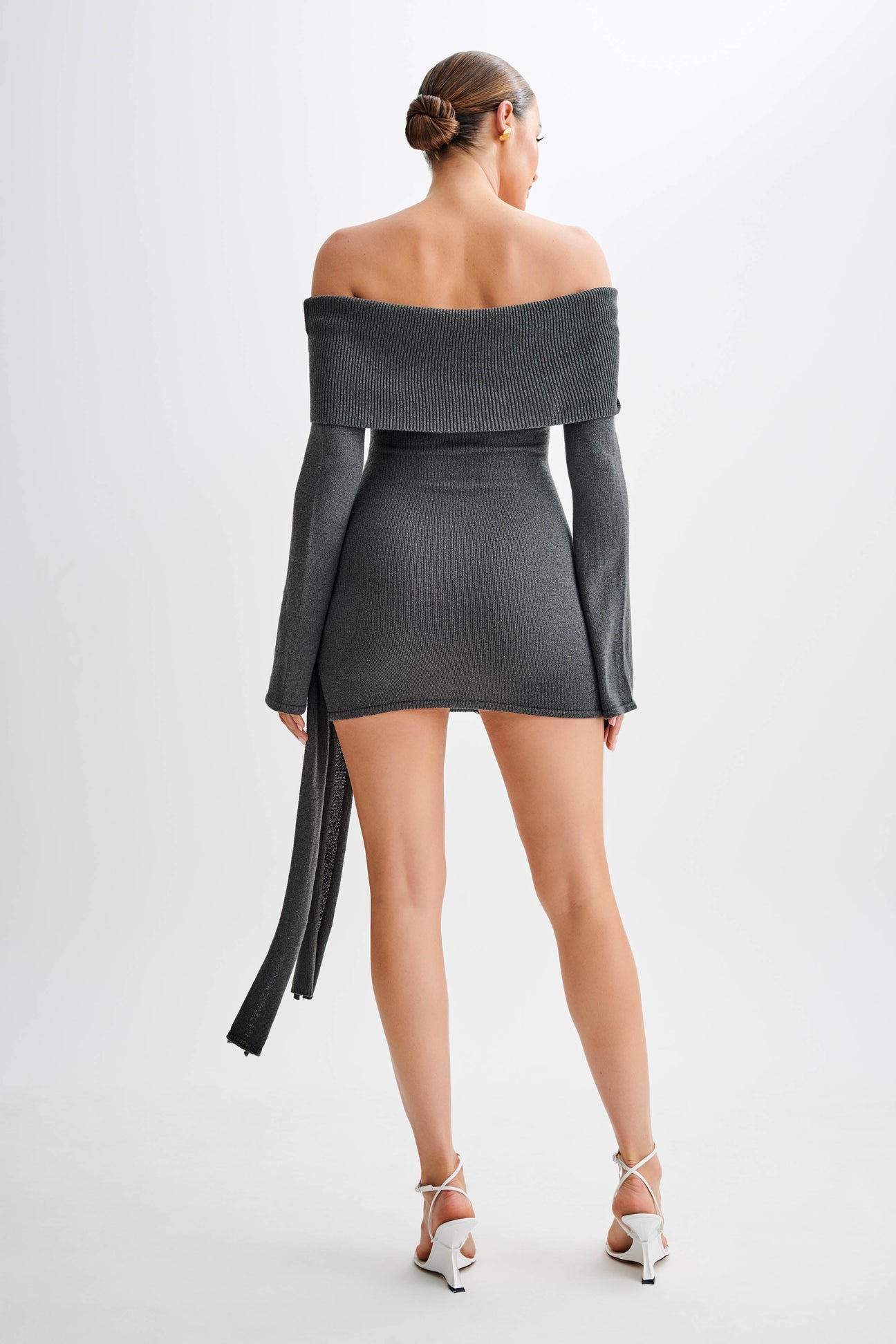 Camryn Tie Knit Mini - Charcoal