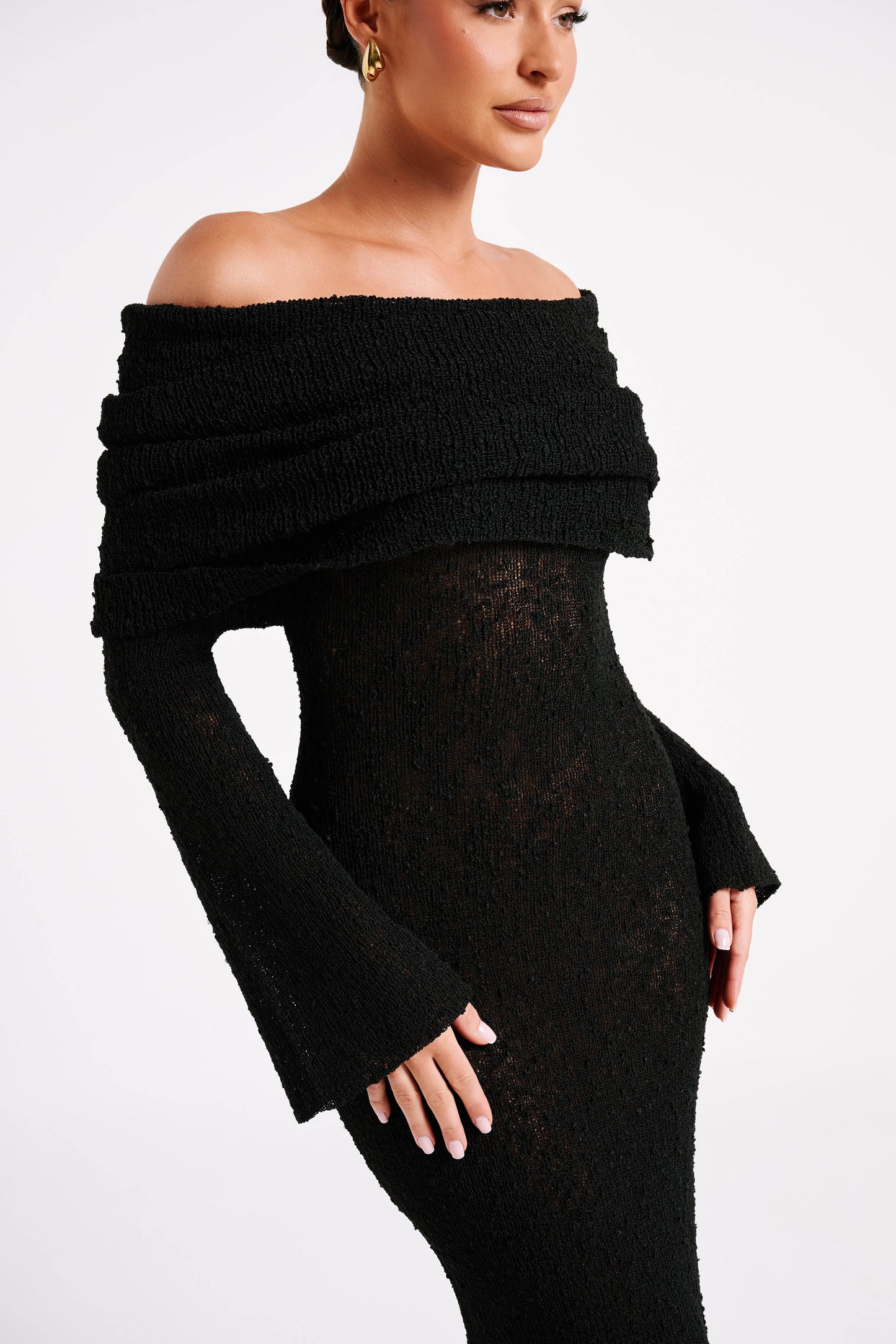 Marisol Boucle Maxi - Black